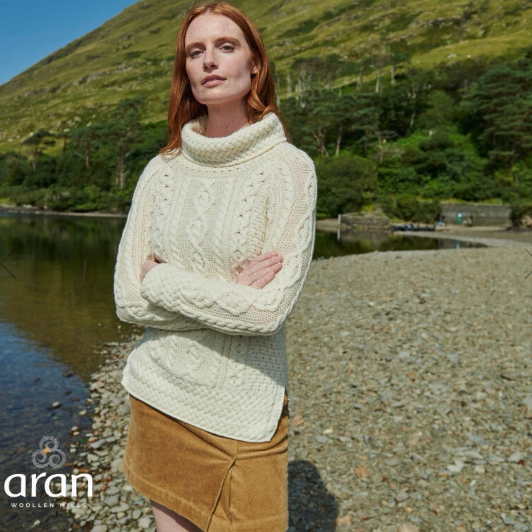 Aran tunic merino wool Sweater medium NWT