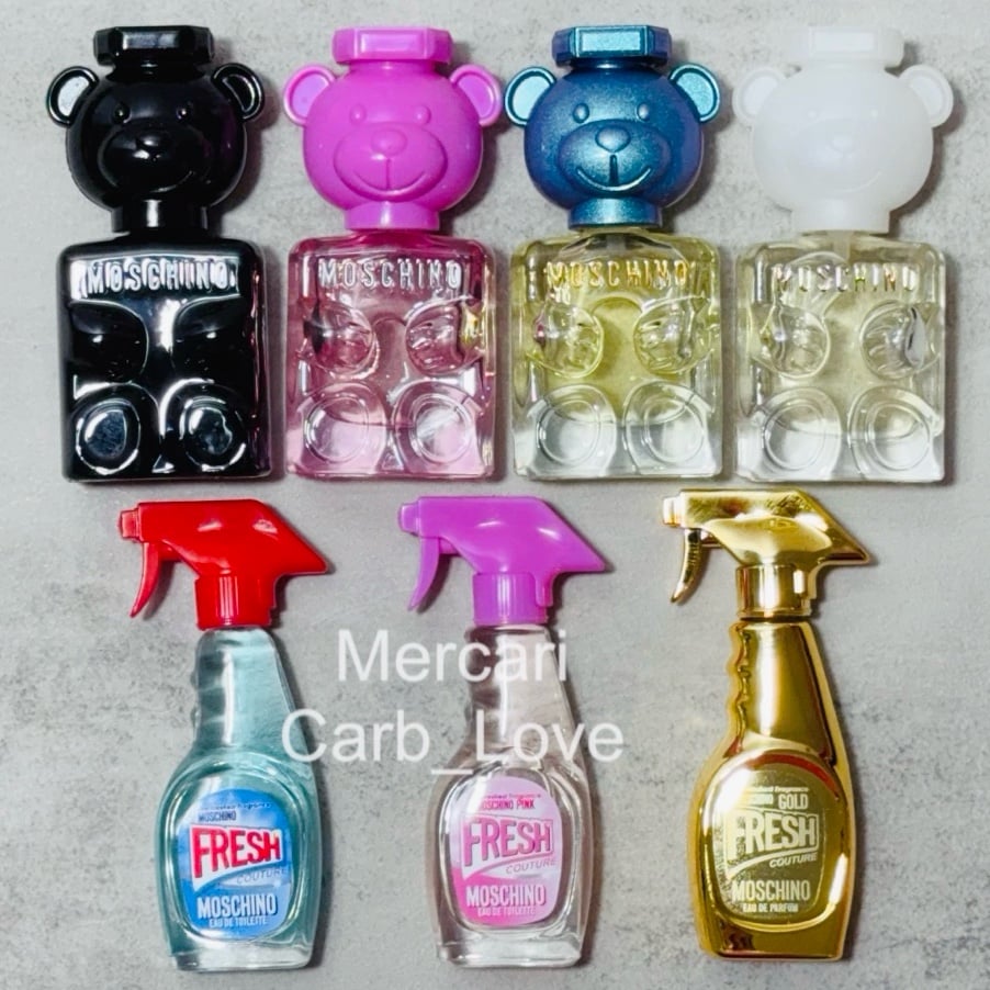Moschino Toy & Fresh 7-Pc MINIATURE Perfume Set NIB 5mL Each Dabbers