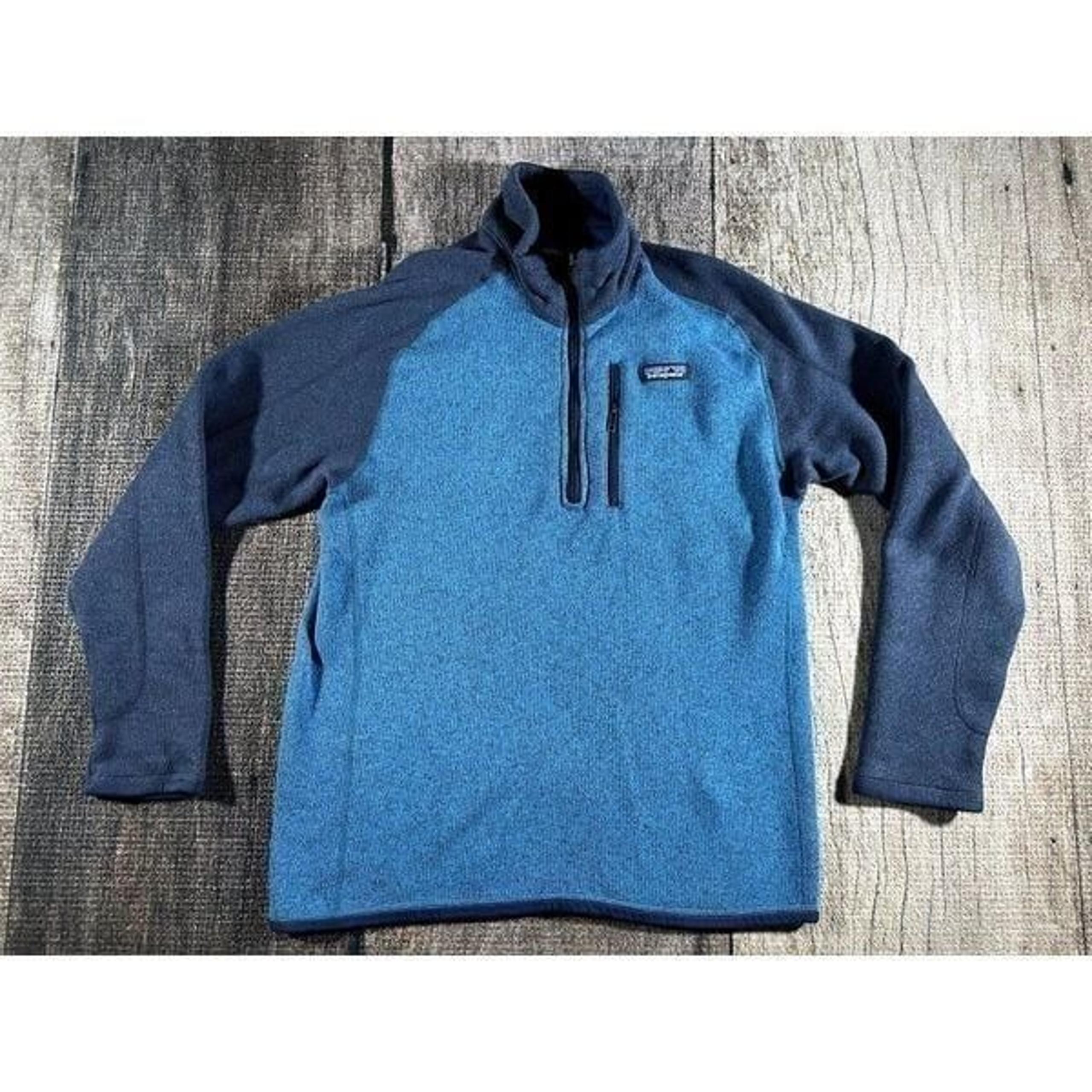 Patagonia Better Sweater Men's Medium Pullover 1/4-Zip Fleece Sweater Blue