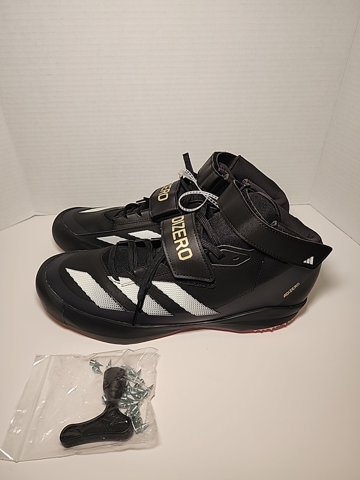 Men's Adidas Adizero Javelin Running Black Athletic With Spikes IF1162 Size 12.5
