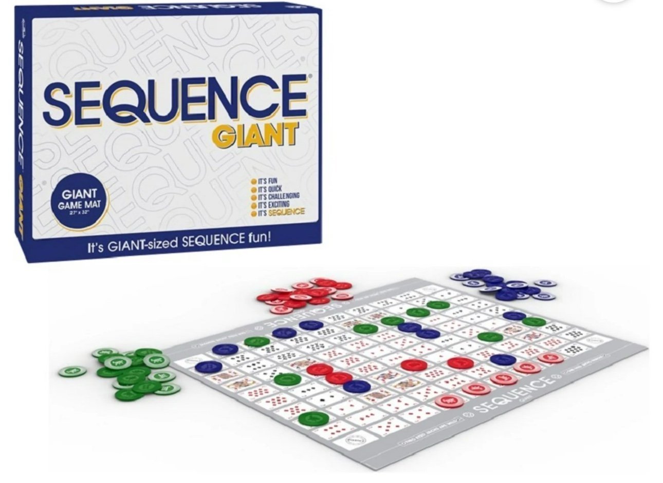 GIANT Sequence Big Box Edition Game 32x27 Jumbo Mat NEW & SEALED.