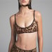 NWT Dolce&Gabbana x Skims Cotton Rib Scoop Neck Bralette MEDIUM Leopard
