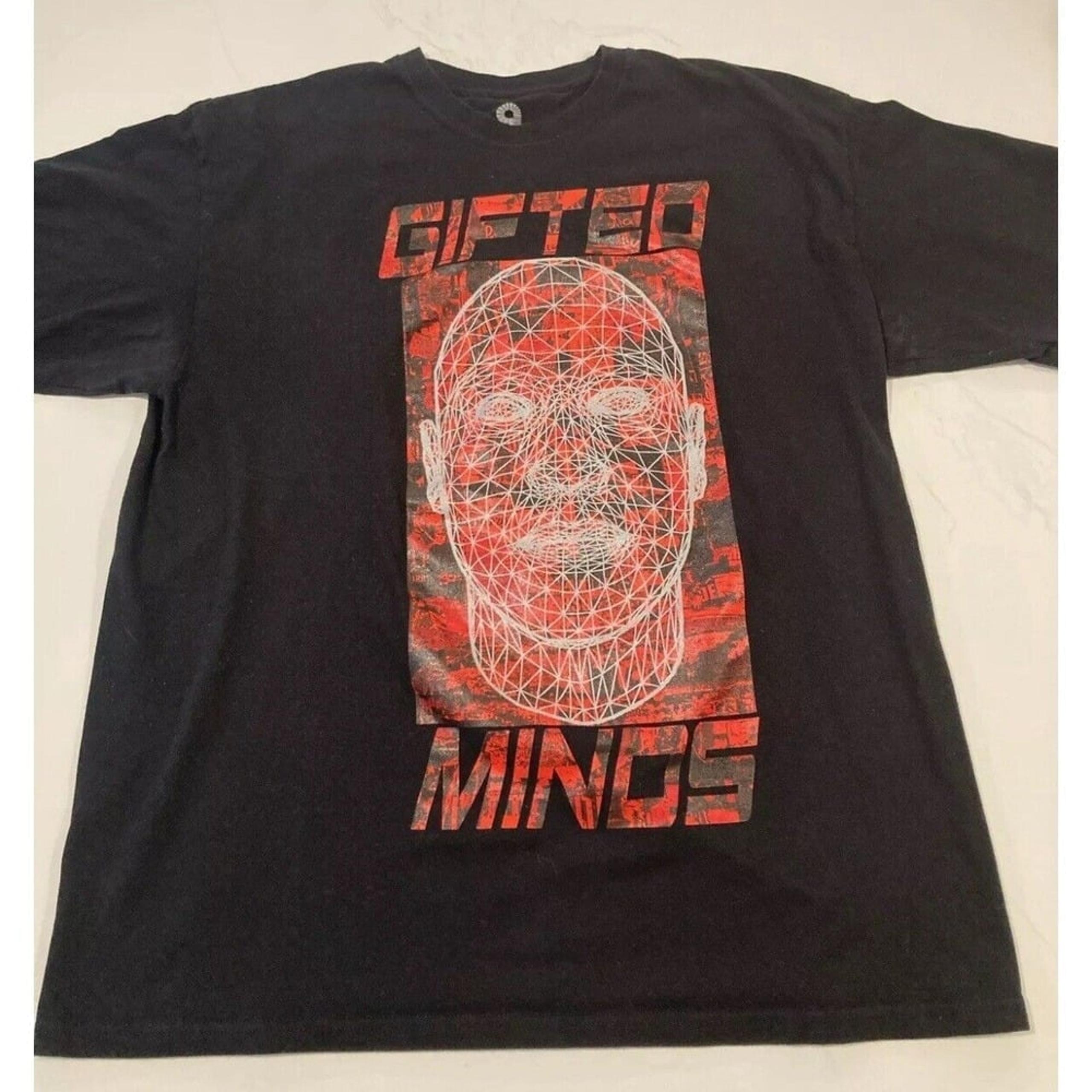 Akademiks T Shirt Size S Black And Red "Gifted Minds" Graphic Tee