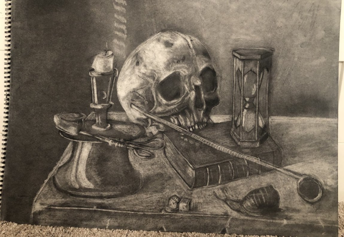 Charcoal drawing