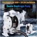 NEW! Pneumatic double diaphragm pump 1 inch inlet/outlet 35 gpm Polypropylene