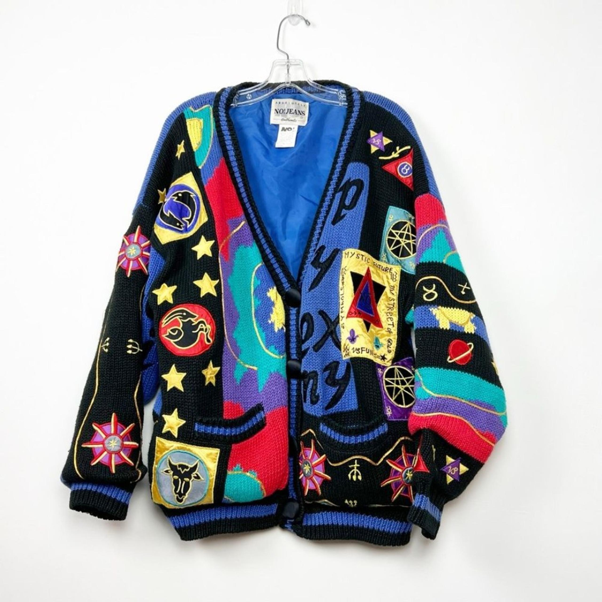 VNTG No! Jeans Blue Mystic Future Knit Cardigan Jacket