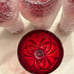 Set of 2 Red Crystal Gobblet Glasses