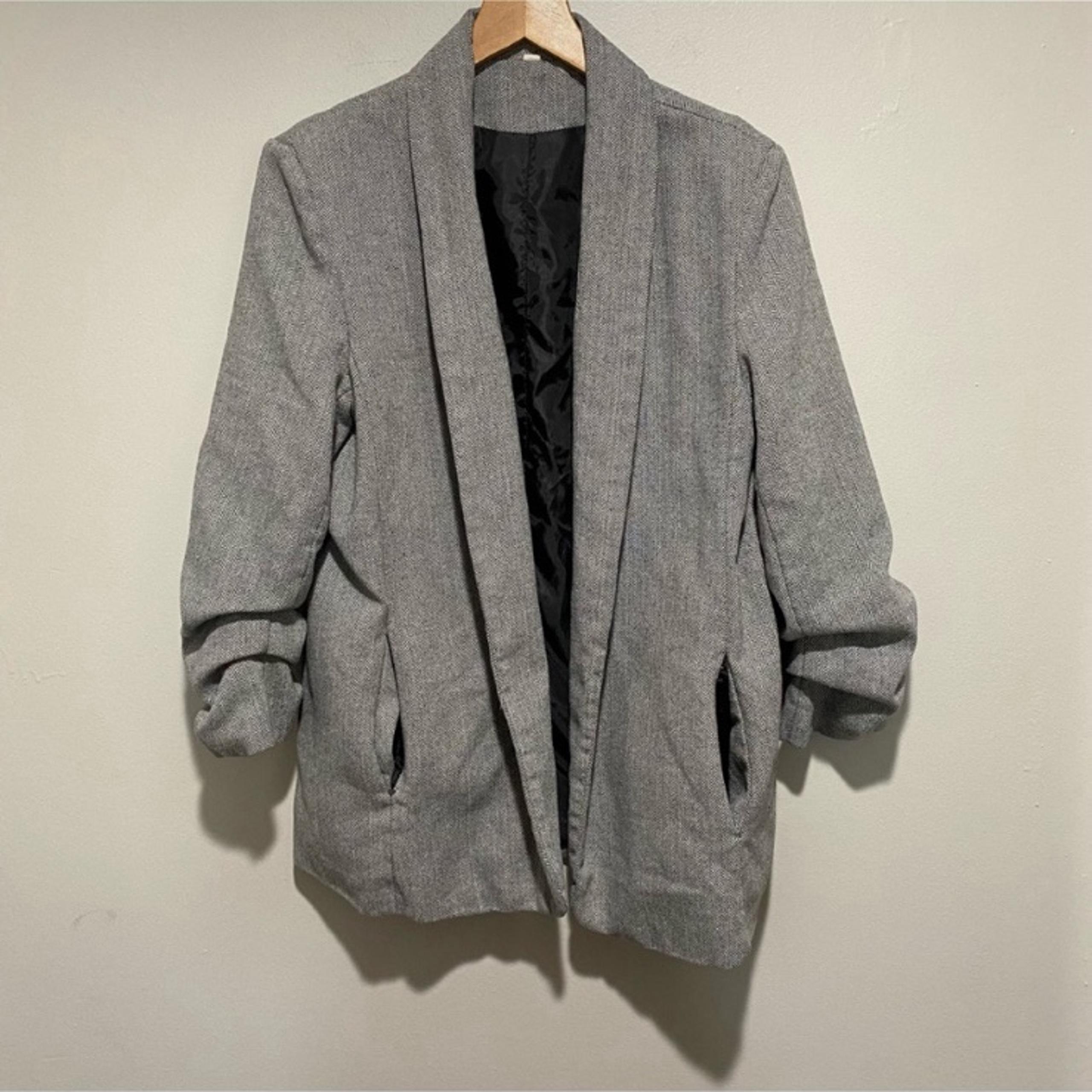 SHEIN Women's Gray Blazer Jacket Size L