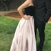 Betsy & Adam Velvet Strapless Ball Gown