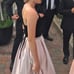 Betsy & Adam Velvet Strapless Ball Gown