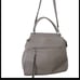 Juicy Couture Gray Faux Leather Satchel Purse with Wide Silver & Black Strap