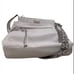 Juicy Couture Gray Faux Leather Satchel Purse with Wide Silver & Black Strap