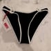 BNWT 120 SOLID & STRIPED Alden Bikini Bottom Butterluxe Blackout S Black White