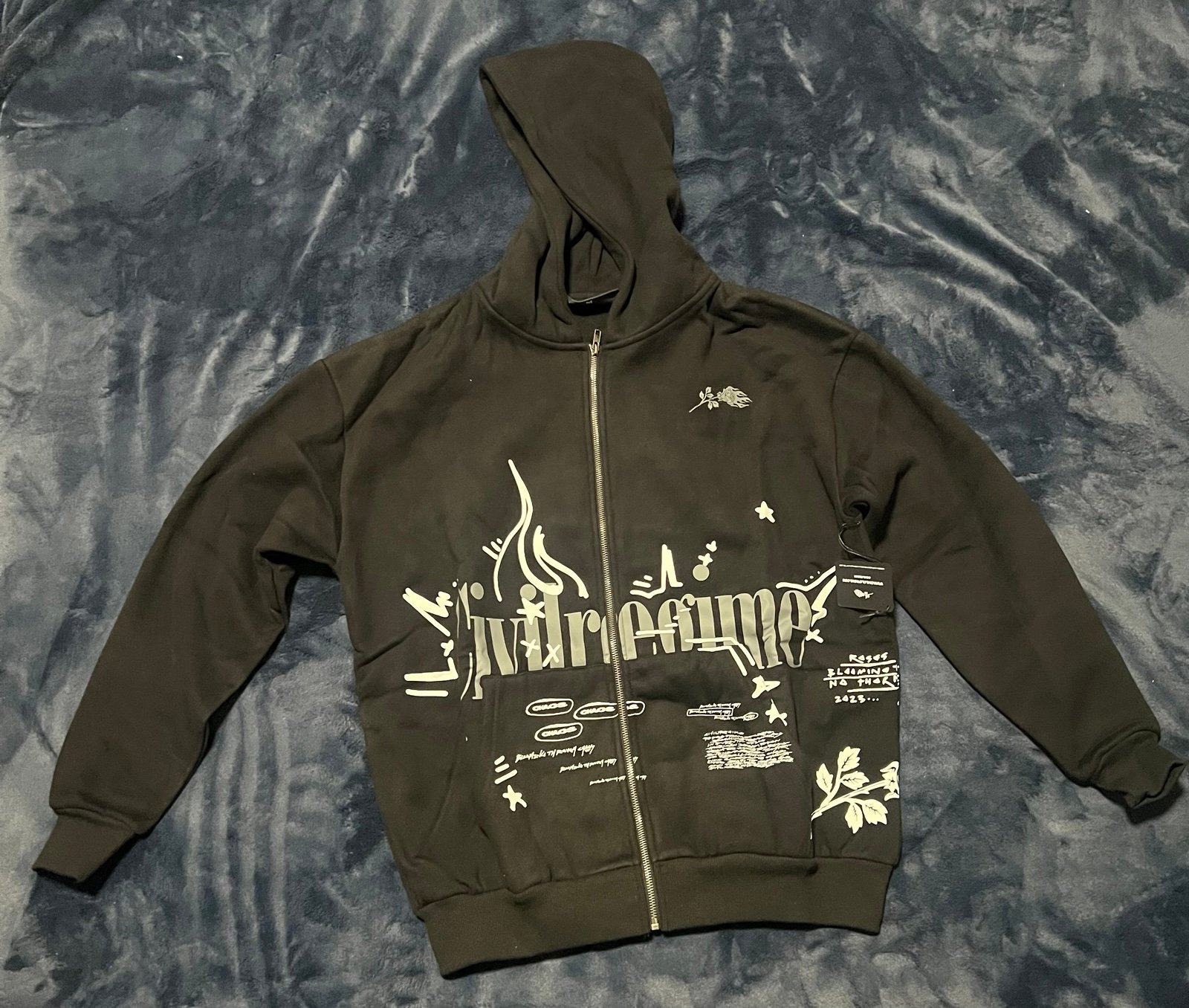 Civilregime X HarleyQuinn collab zip up hoodie size M