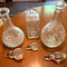3 Beautiful Cut Glass/Crystal Bottles