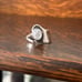 Vintage Moon stone Ring sterling silver
