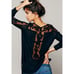 NEW Free people New Romantics Jilly tee lace top Black Size: XS