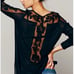 NEW Free people New Romantics Jilly tee lace top Black Size: XS