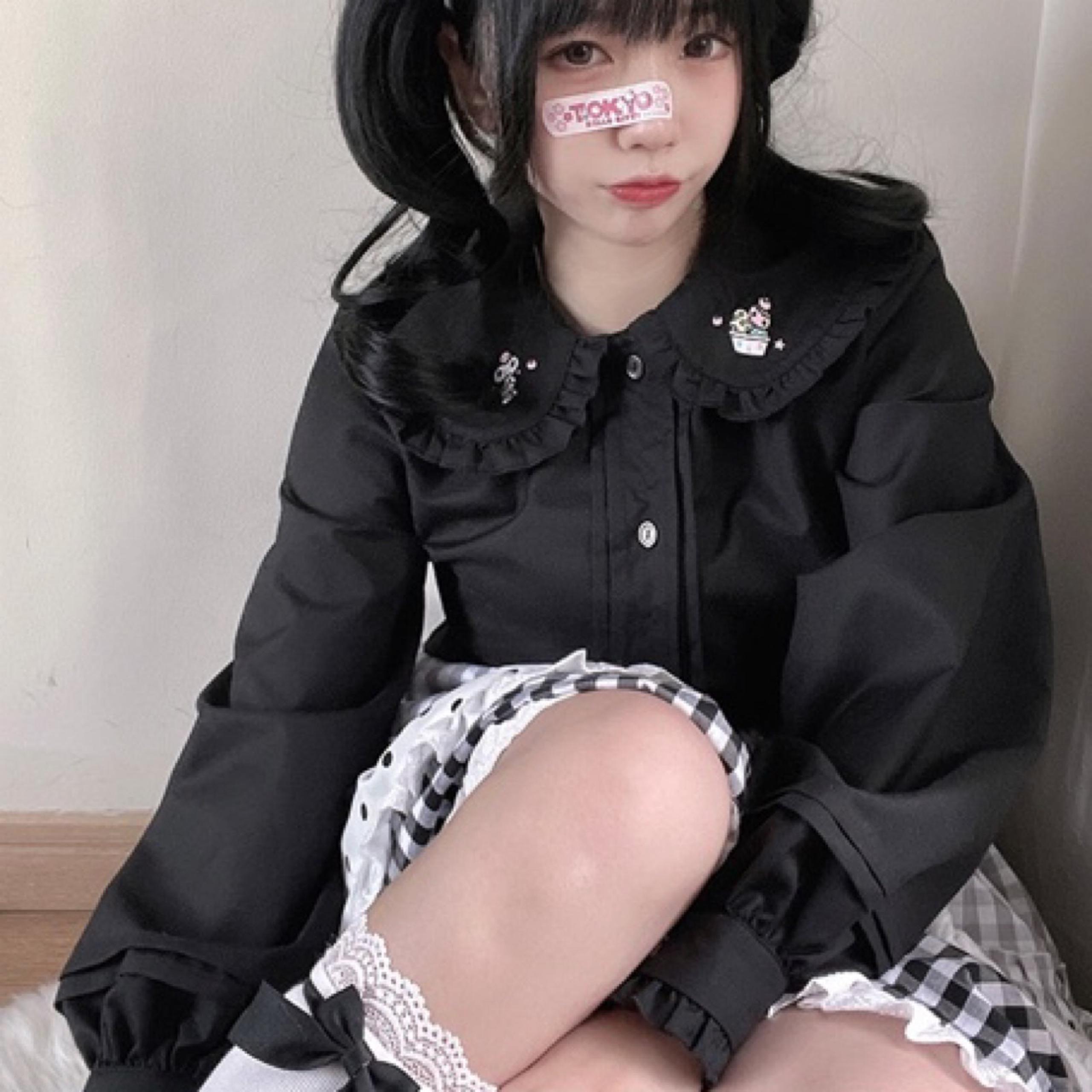 Sanrio characters Kuromi Women's blouse Long sleeve shirt