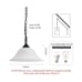 Vintage Plug in Pendant Light,Hanging Lights with Plug in Brushed Nickel