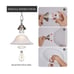 Vintage Plug in Pendant Light,Hanging Lights with Plug in Brushed Nickel