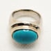 Designer Joseph Esposito Turquoise Ring 925 Sterling Silver Size 9 Signed 14 gr