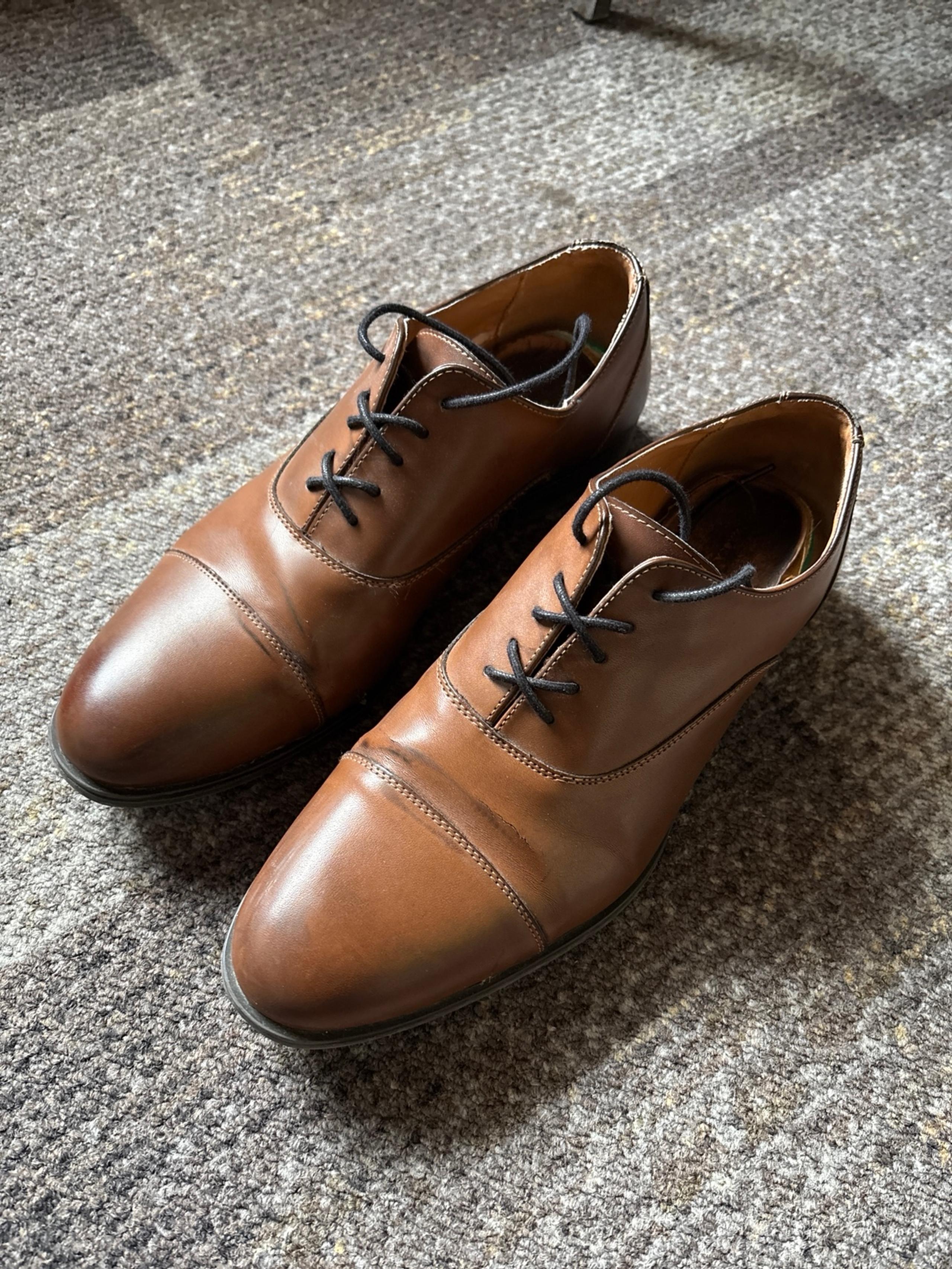 Zara Man Oxford Brown Dress Shoes from Spain - Euro Size 43 - US Mens 9.5