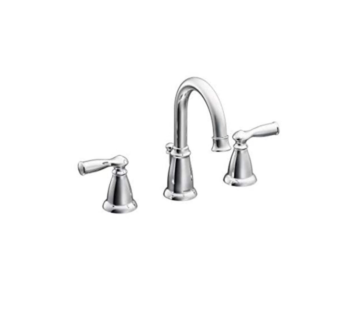 Moen WS84924 Two-Handle High Arc Bathroom Faucet - Chrome