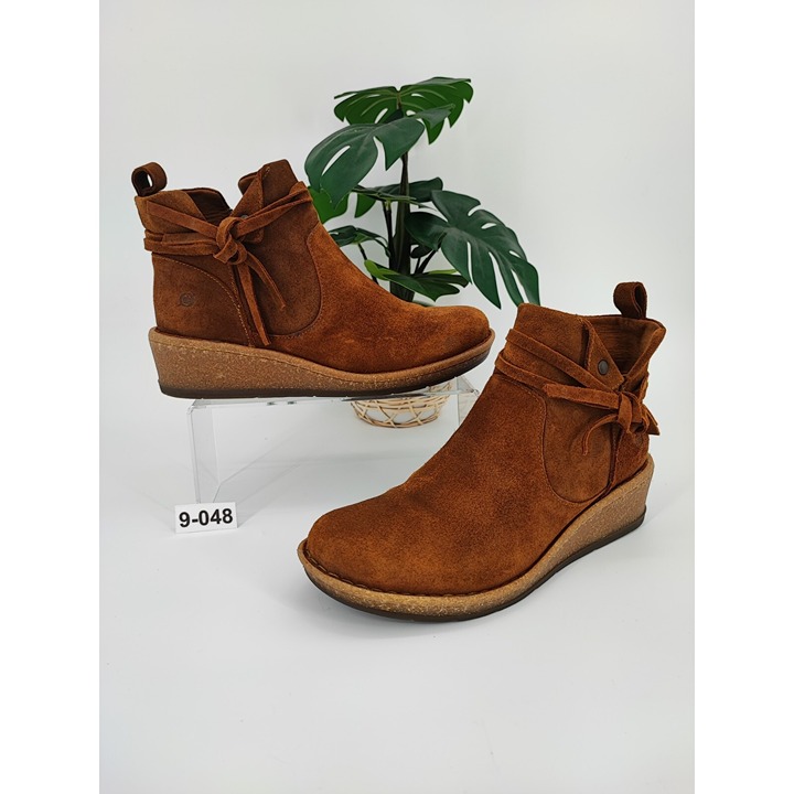 Born Women's Brown Suede Wedge Bootie Size 9.5 US