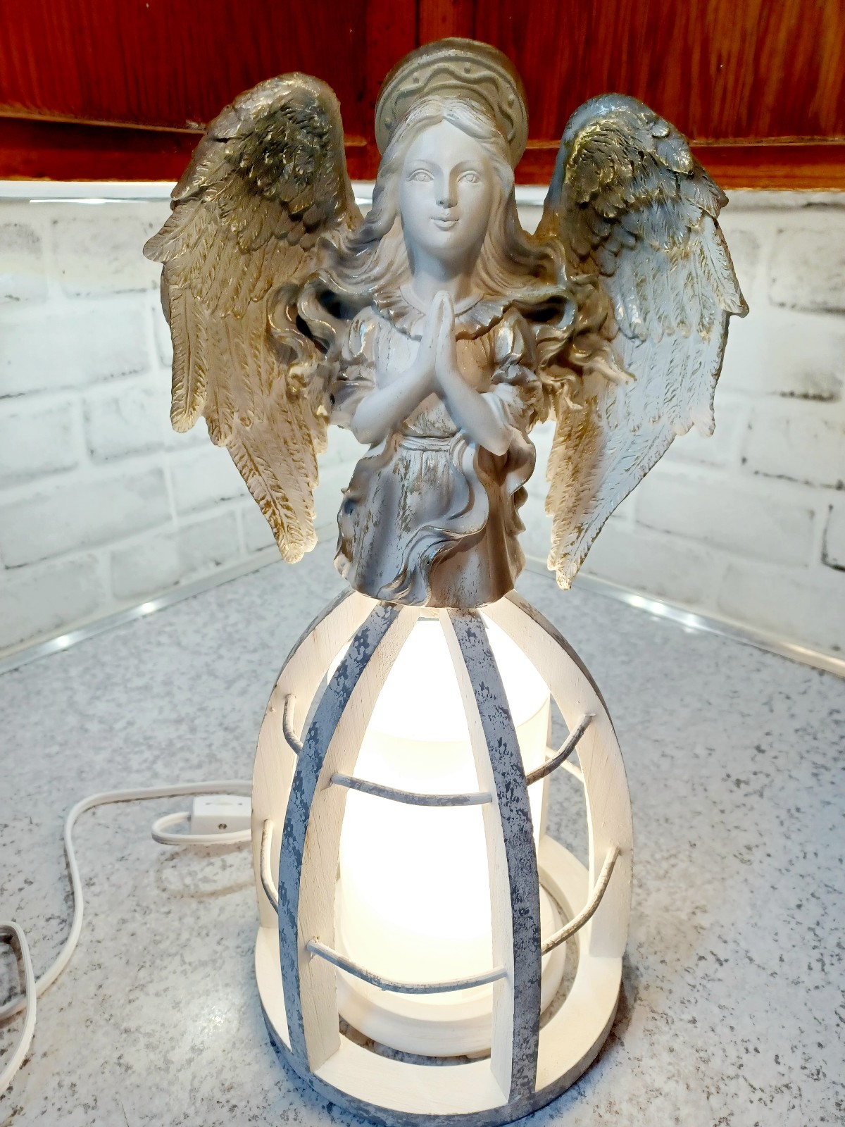 Pink Zebra Spirit Angel simmer pot Accent Shade candle topper Winter white