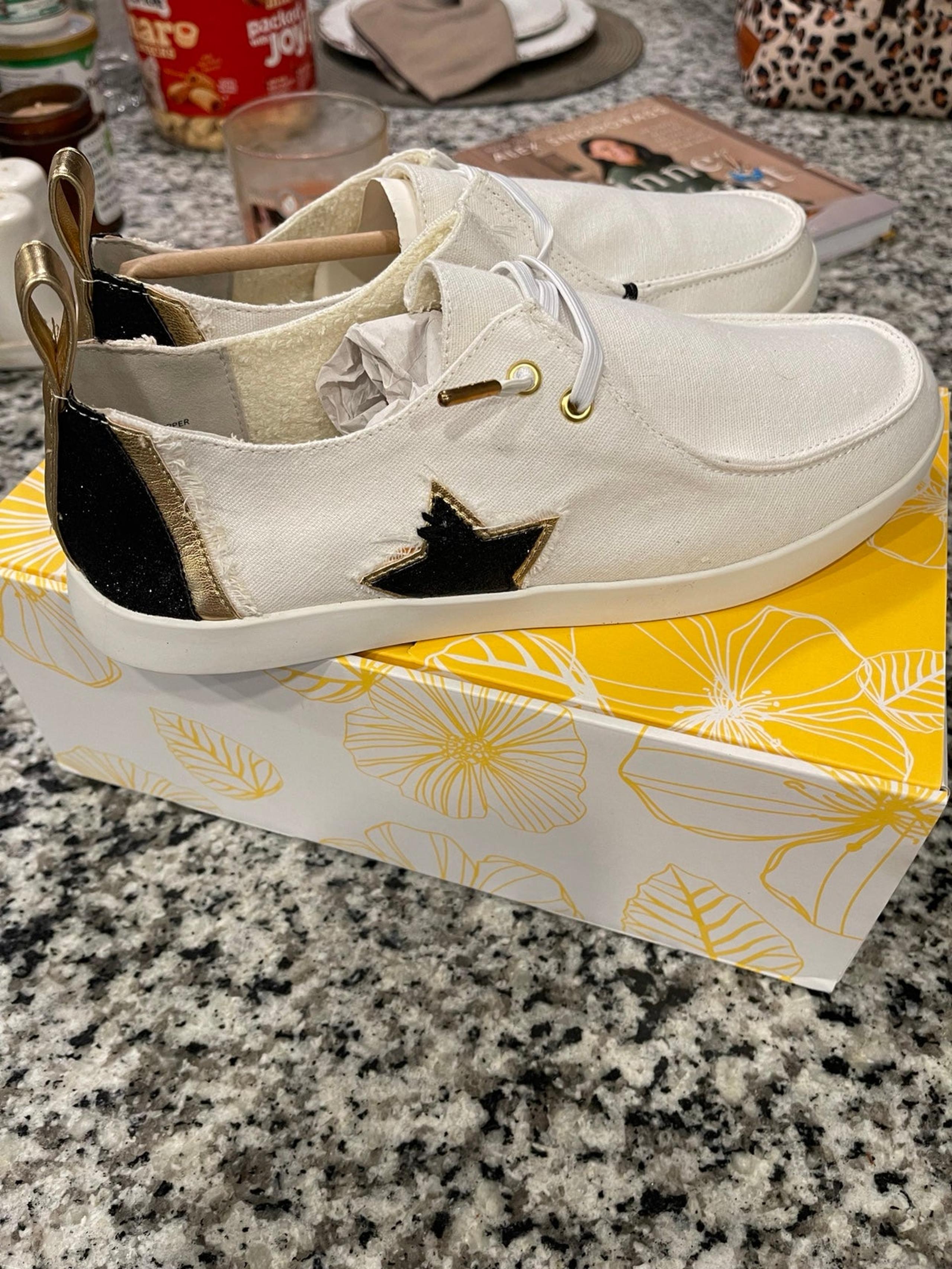 Yellow Box Slip on Shoes