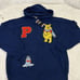 Disney Winnie The Pooh Embroidered Jacket New Sz S Blue Full Zip Piglet Eeyore