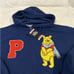 Disney Winnie The Pooh Embroidered Jacket New Sz S Blue Full Zip Piglet Eeyore