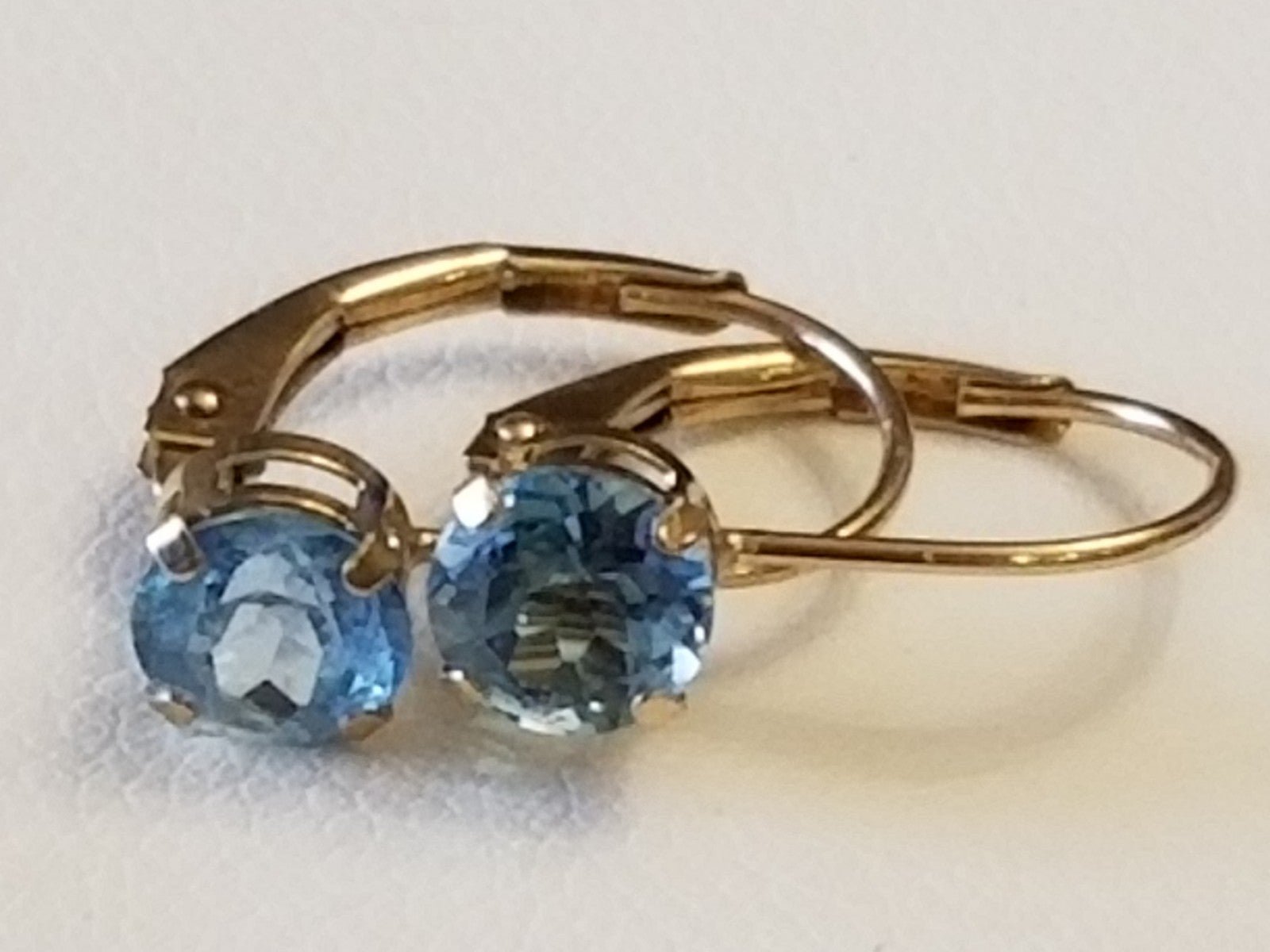 10K Gold Topaz Earrings