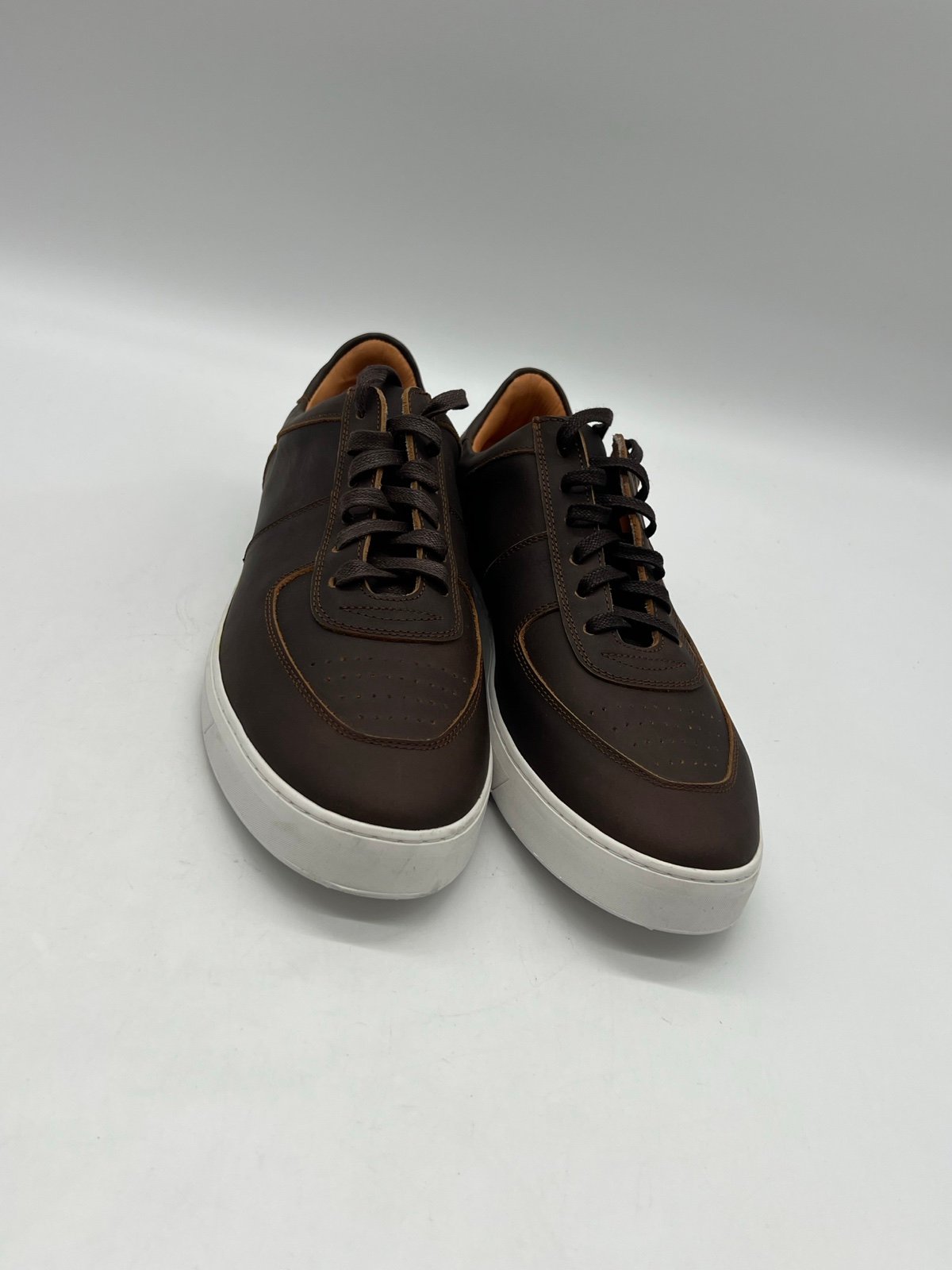 Beckett Simonon Reid Men’s Sz 11 Dark Brown Leather Vibram Soles Sneakers Shoes