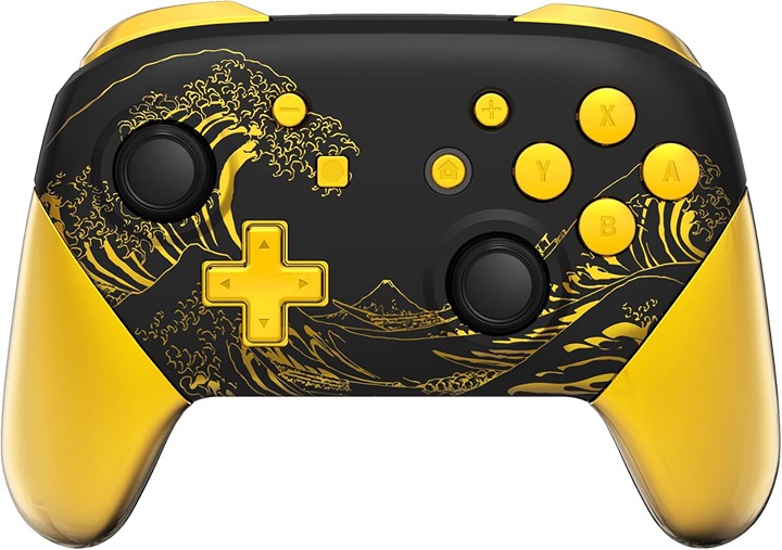 Custom Nintendo Switch Pro Gold Chrome Wave Controller