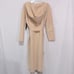 LULUS timeless touch beige longline open hooded cardigan patch pockets tie