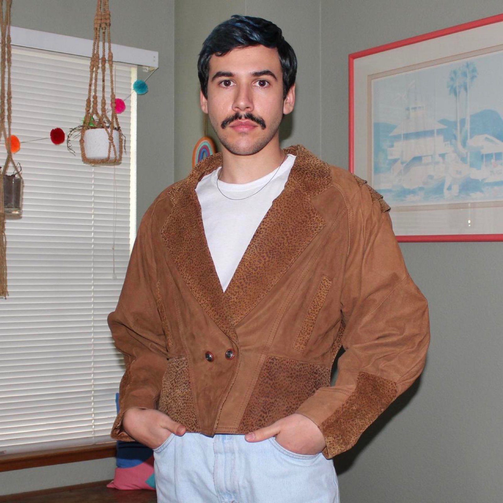 Vintage 80s Cropped Leather Jacket by North Pole