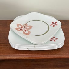 CORELLE Pretty Pink 11 Total (8) Dinner Plates (3) Luncheon Plates Retired