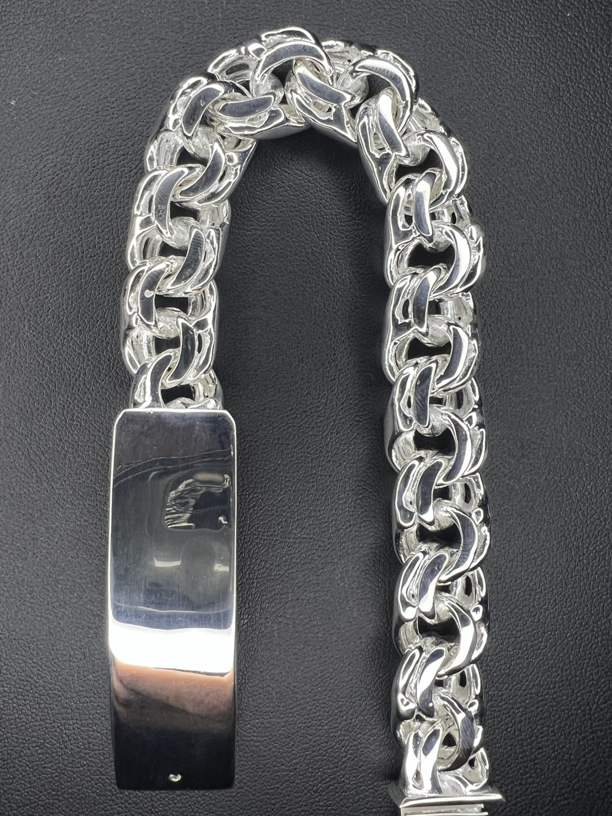Silver Chino Link ID Bracelet