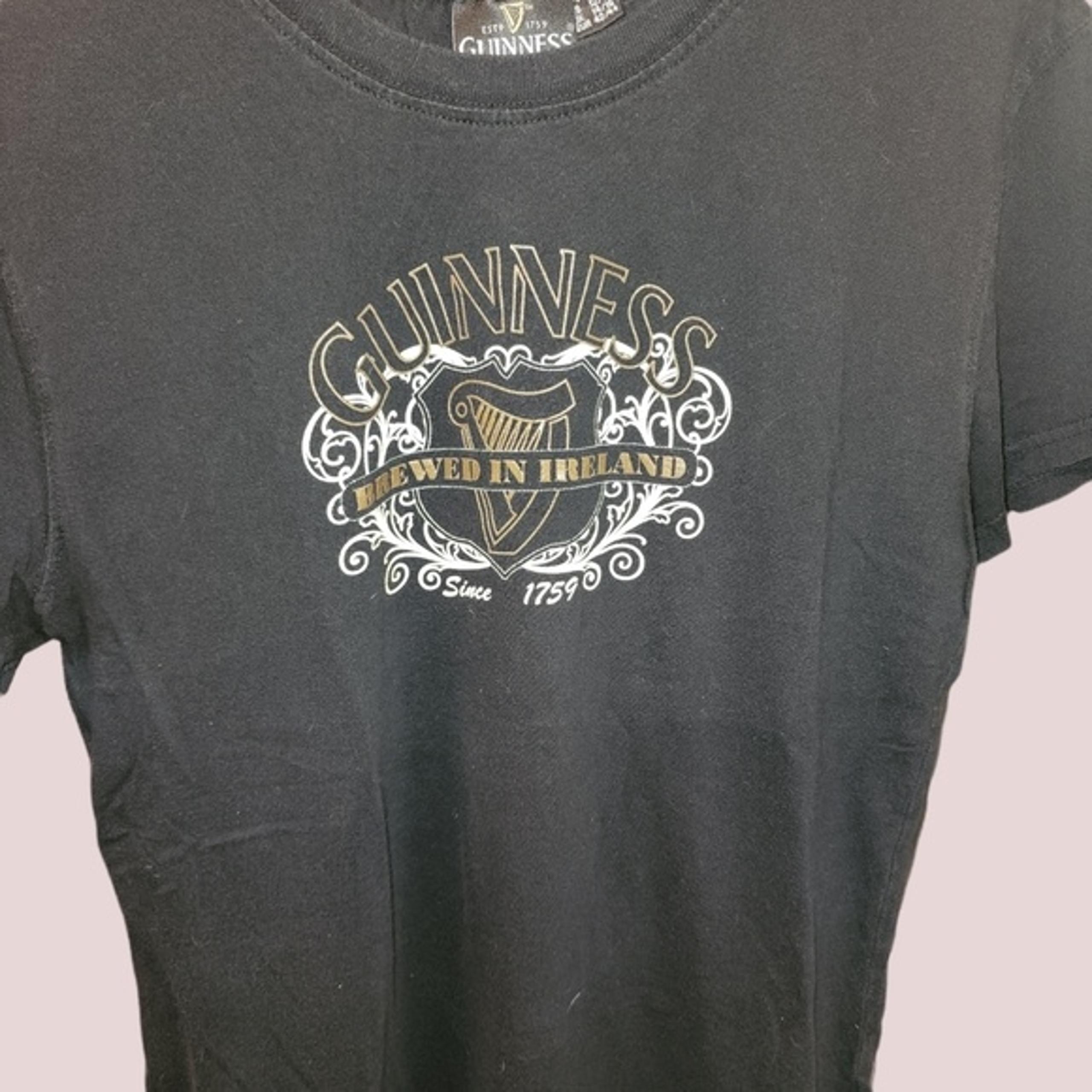Guinness ladies cut logo tshirt shirt sleeve 12/14 medium