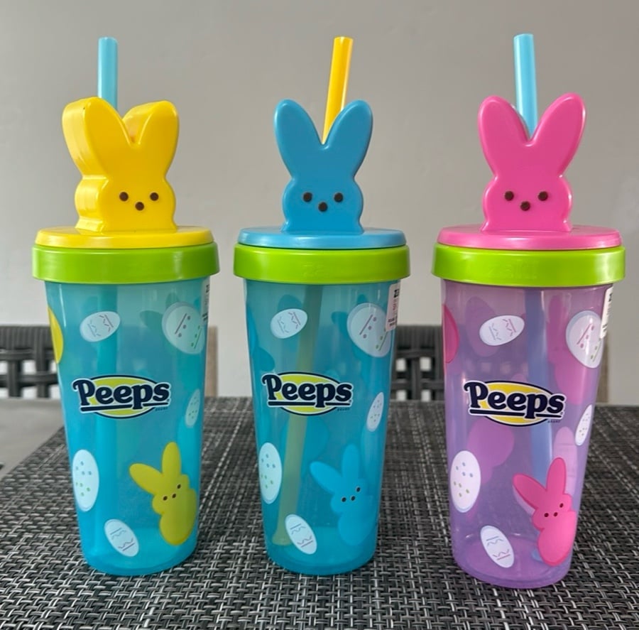 Easter Peeps Tumblers Set Of 3. Brand New. Holds up to 18oz / 532 ml.