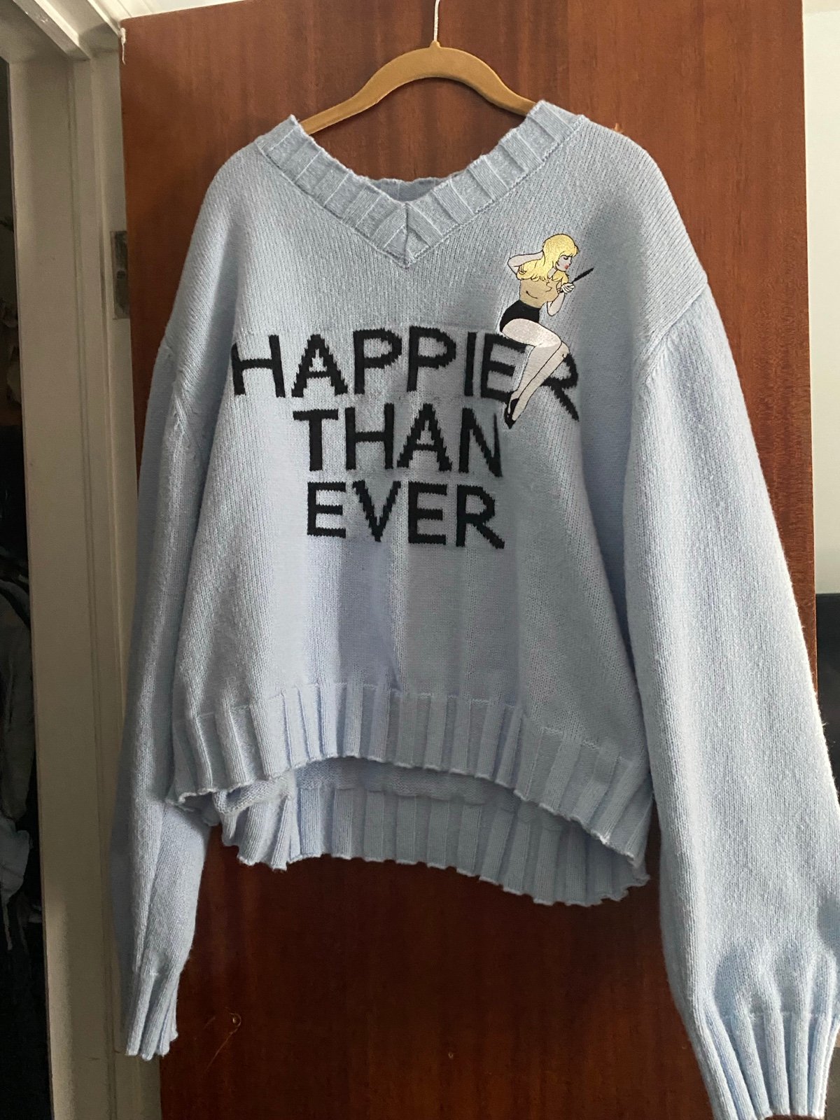 Billie Eilish Happier Than Ever Cropped Sweater 2XL