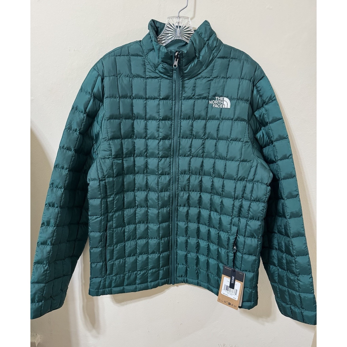 The North Face ThermoBall ECO Full Zip Puffer Jacket Men's Large Deep Nori NWT