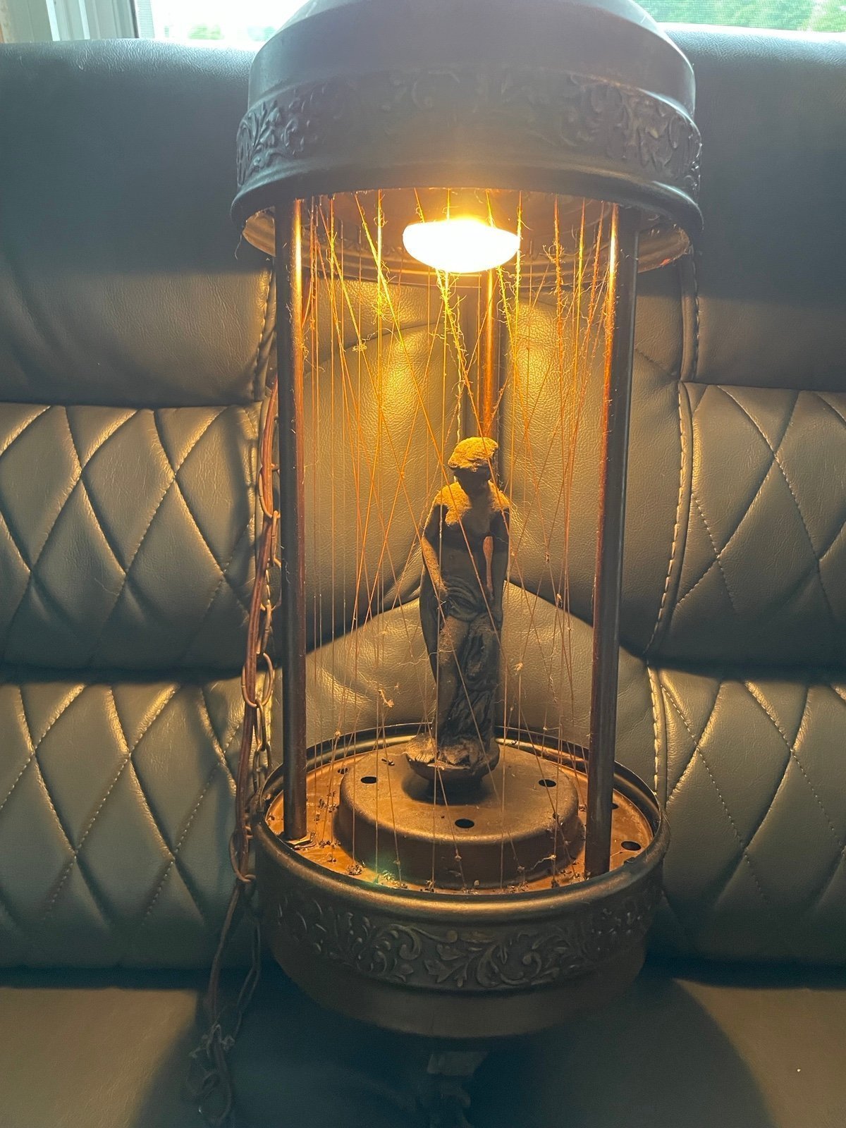 Vintage MCM goddess oil lamp