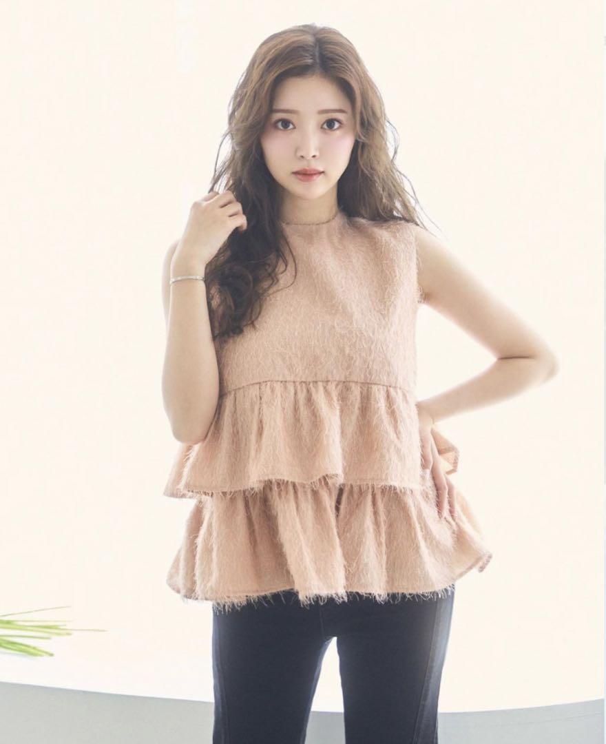 超熱 fiolily Tops Sleeveless Peplum Sparkling Top Sparkling トップス