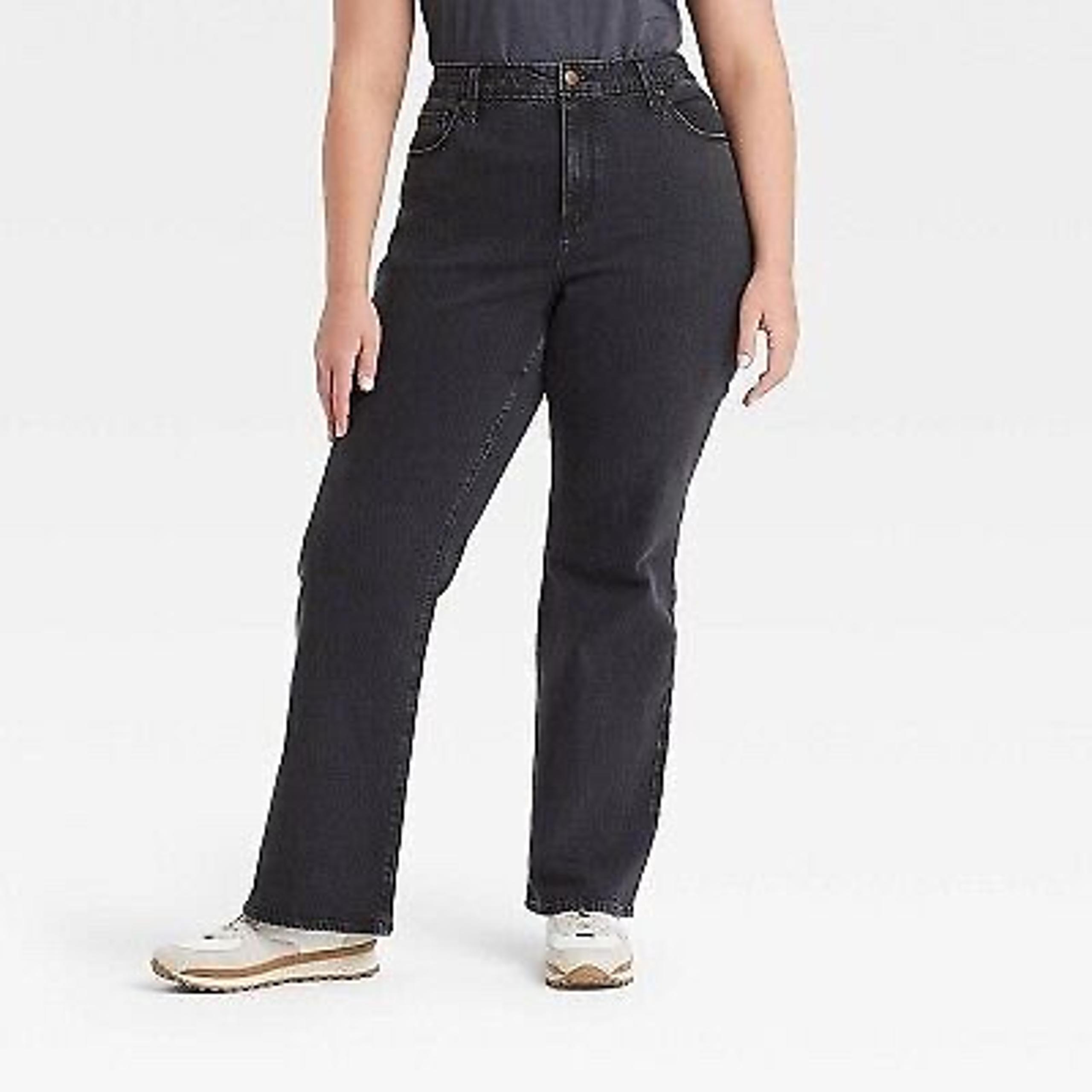 Women's Plus Size High-Rise Vintage Bootcut Jeans - Universal Thread Black 22W