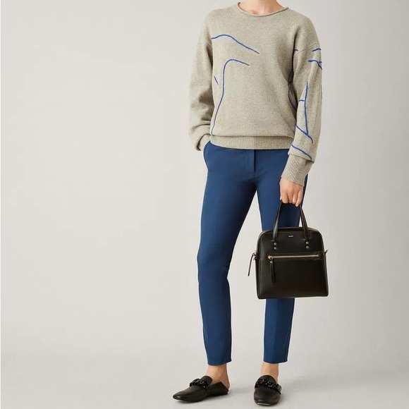 Joseph Zoom Gabardine Stretch Trousers in Blue