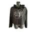 Moonshine Women's Black Distressed Logo Drawstring Crop Hoodie Jacket 2XL NWT