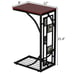 C Shaped End Table with Storage Shelf Iron Side Table Coffee Table